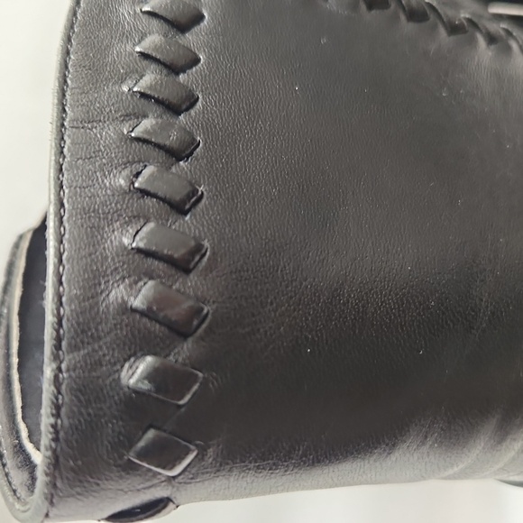 Coach Jessie Silky Nappa Black Leather Heeled Tassell Booties (W Size 10) - Picture 11 of 16